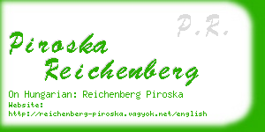 piroska reichenberg business card